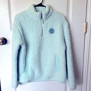 Ivory Ella Fleece for big kids or women’s. Size XS women’s  Light Blue.